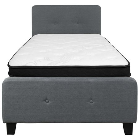 Flash Furniture Twin Platform Bed Set, Gray HG-BMF-29-GG